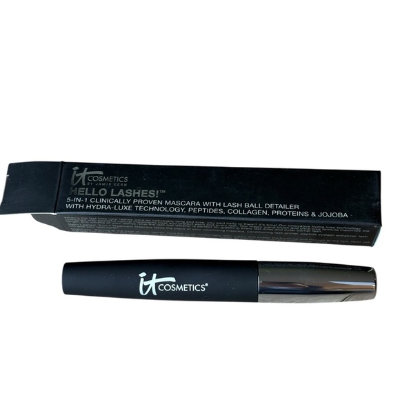 NEW it Cosmetics Hello Lashes 5 in 1 Volumizing Mascara Black Full Size Boxed - Picture 3 of 6